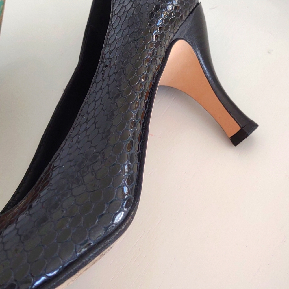 Brighton Black Python Heels it - Picture 5 of 6